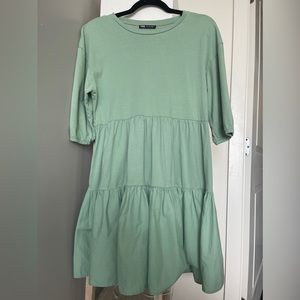 ZARA MINT GREEN SHIRT DRESS